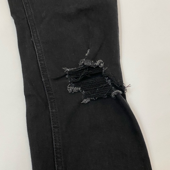 Hollister Distressed Mid Rise Super Skinny Classic Stretch Black Jeans size 5R - Picture 6 of 13